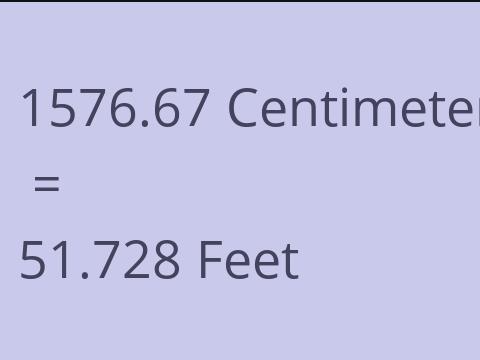 1576.67 CM TO FEET