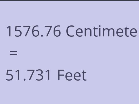 1576.76 CM TO FEET