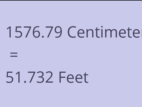 1576.79 CM TO FEET