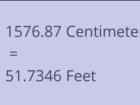 1576.87 CM TO FEET