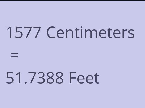 1577 CM TO FEET