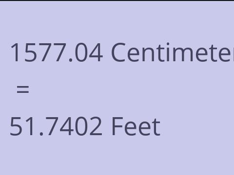 1577.04 CM TO FEET