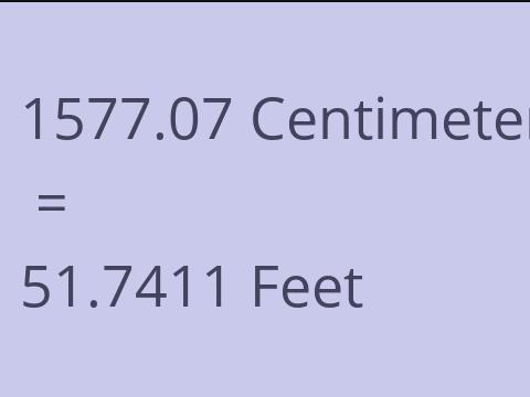 1577.07 CM TO FEET