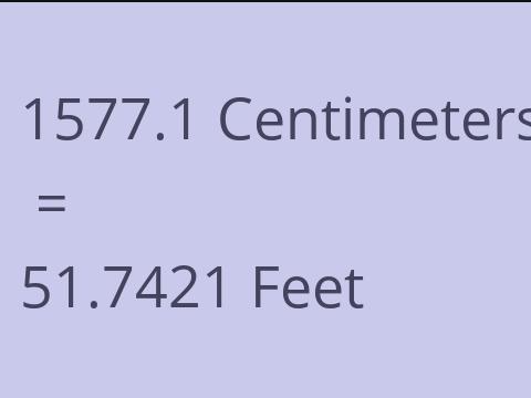 1577.1 CM TO FEET