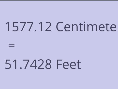 1577.12 CM TO FEET