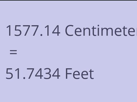 1577.14 CM TO FEET