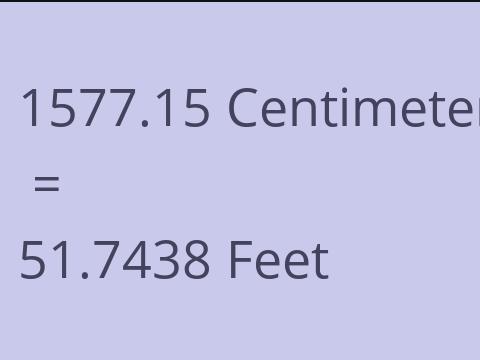 1577.15 CM TO FEET