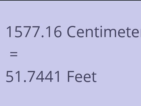 1577.16 CM TO FEET