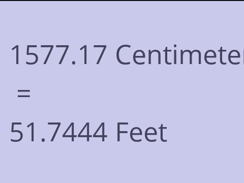 1577.17 CM TO FEET