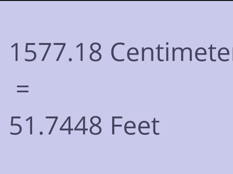 1577.18 CM TO FEET