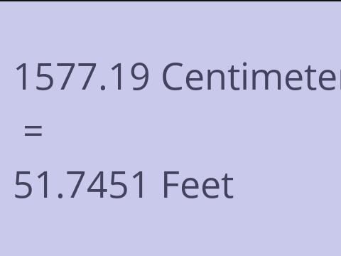 1577.19 CM TO FEET