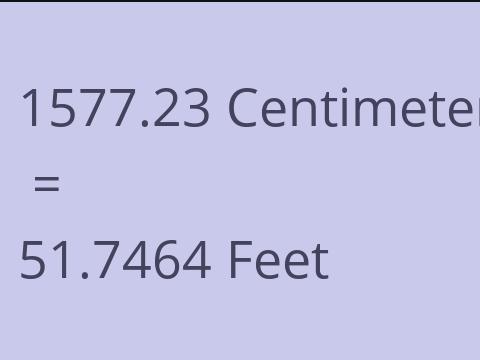 1577.23 CM TO FEET