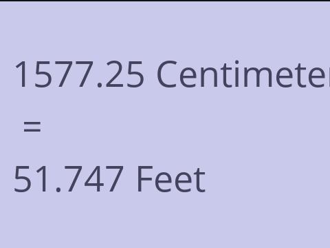 1577.25 CM TO FEET