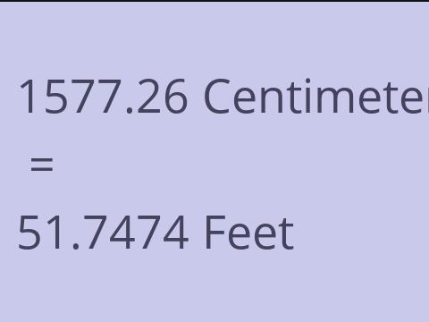 1577.26 CM TO FEET