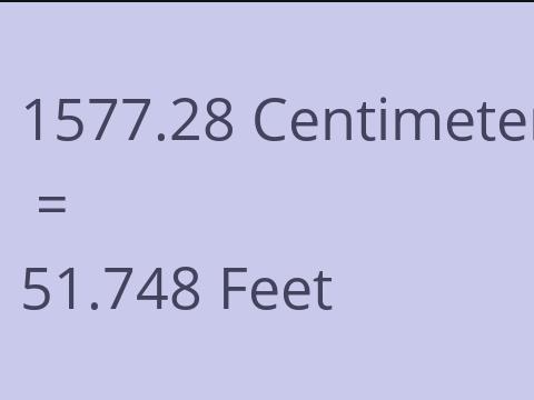 1577.28 CM TO FEET