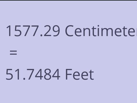 1577.29 CM TO FEET