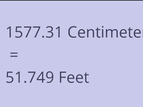 1577.31 CM TO FEET