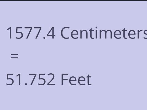 1577.4 CM TO FEET