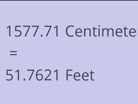 1577.71 CM TO FEET