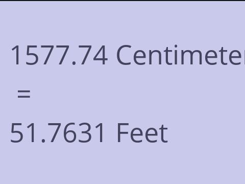 1577.74 CM TO FEET