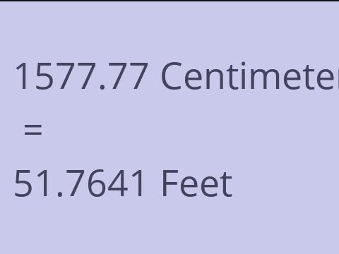 1577.77 CM TO FEET