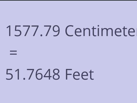 1577.79 CM TO FEET