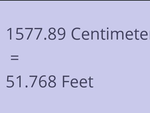 1577.89 CM TO FEET