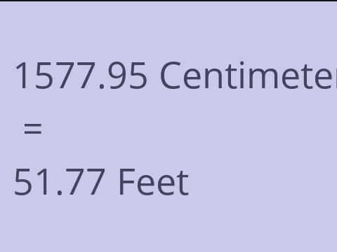 1577.95 CM TO FEET