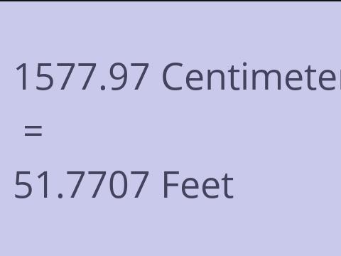 1577.97 CM TO FEET