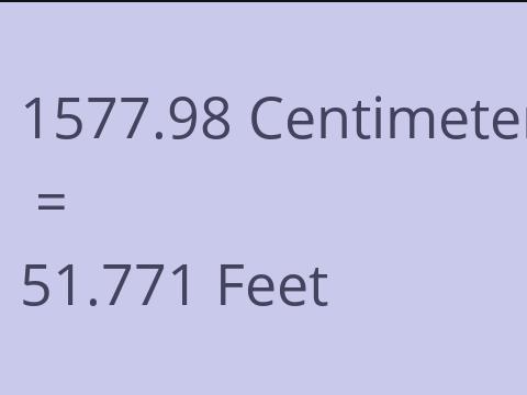 1577.98 CM TO FEET