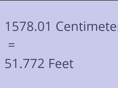 1578.01 CM TO FEET