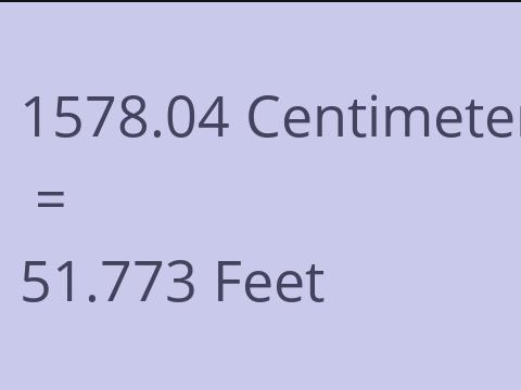 1578.04 CM TO FEET