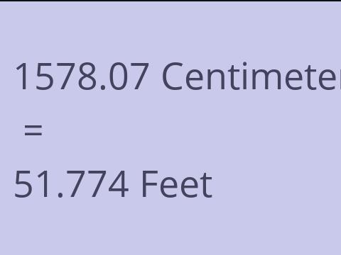 1578.07 CM TO FEET