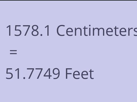 1578.1 CM TO FEET