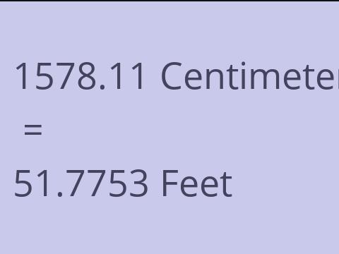 1578.11 CM TO FEET