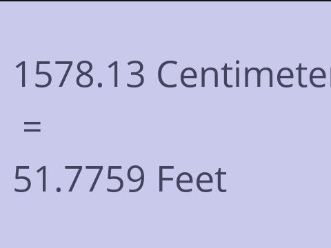 1578.13 CM TO FEET