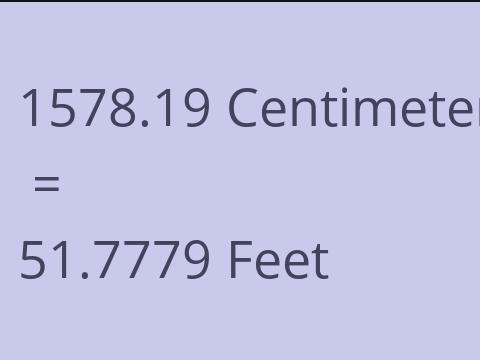 1578.19 CM TO FEET