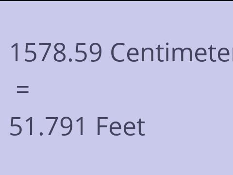 1578.59 CM TO FEET