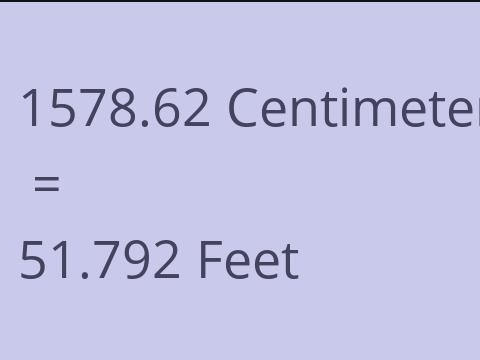 1578.62 CM TO FEET