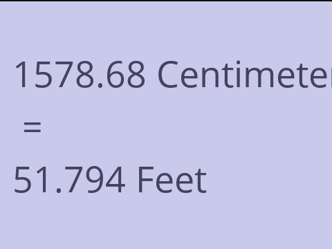 1578.68 CM TO FEET