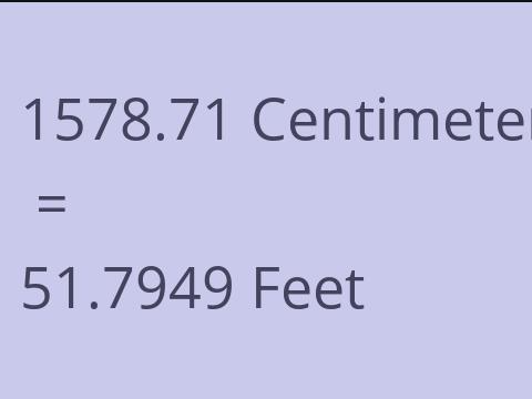 1578.71 CM TO FEET