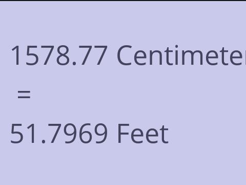 1578.77 CM TO FEET