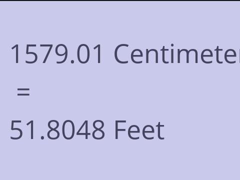 1579.01 CM TO FEET