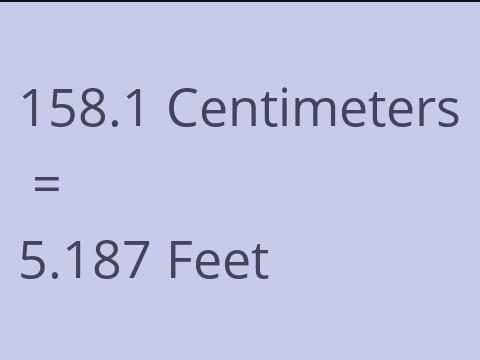 158.1 CM TO FEET