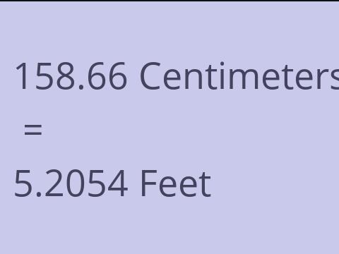 158.66 CM TO FEET