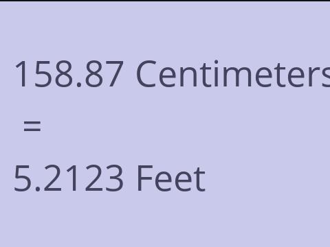 158.87 CM TO FEET