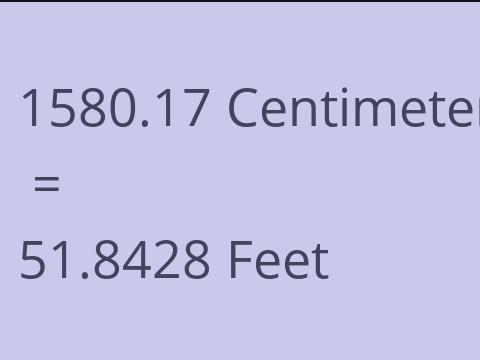 1580.17 CM TO FEET