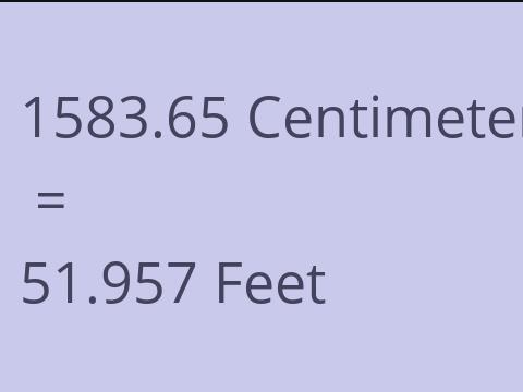 1583.65 CM TO FEET