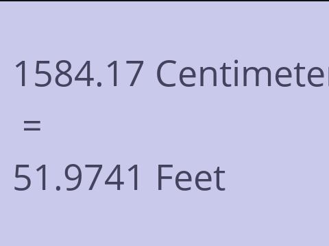 1584.17 CM TO FEET