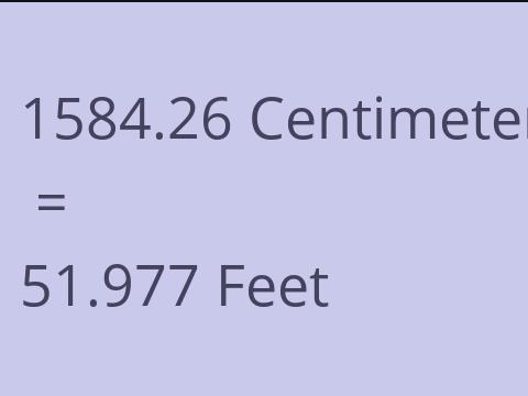 1584.26 CM TO FEET